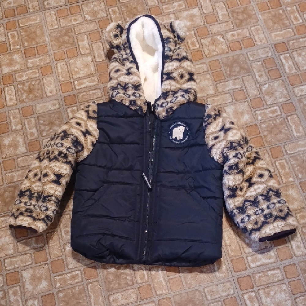 London Fog Navy Blue Hooded Jacket Size 4T New No Tag